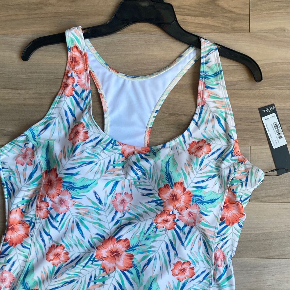 Nicole Miller One piece racerback Swimsuit Bellini blossom floral printed 3X - Picture 8 of 17